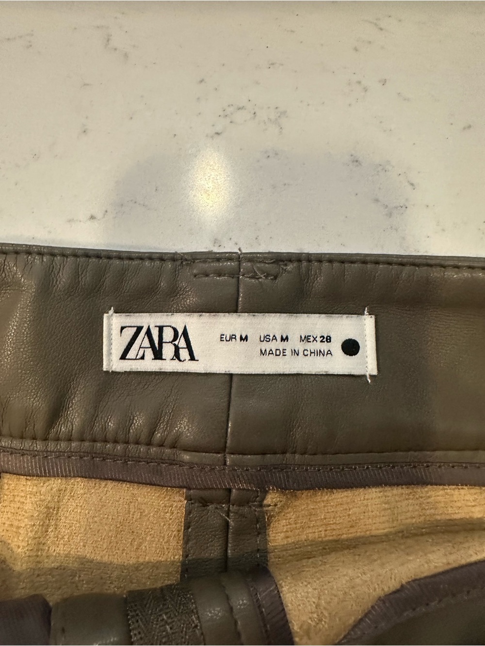 Zara Wide-Leg Faux Leather Pants - Picture 2 of 3